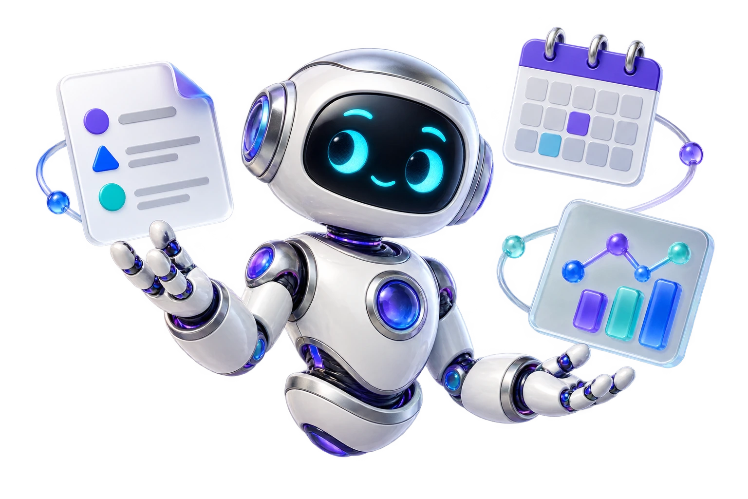 AI-агенты — объёмная иллюстрация услуги