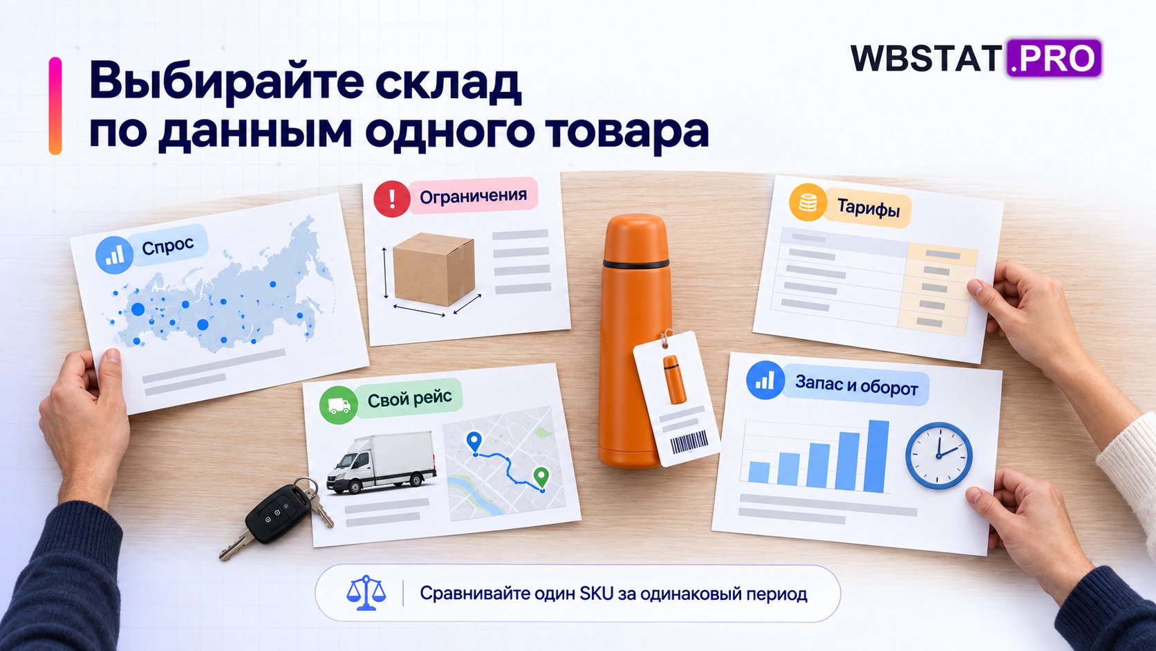Данные о спросе, ограничениях, расходах и запасах для одного товара.