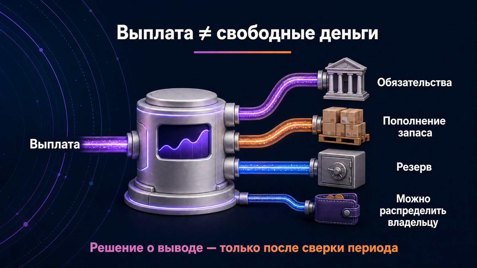 Почему выплата от Wildberries не равна свободным деньгам — Сначала распределите выплату по обязательным контурам и только потом выводите остаток.