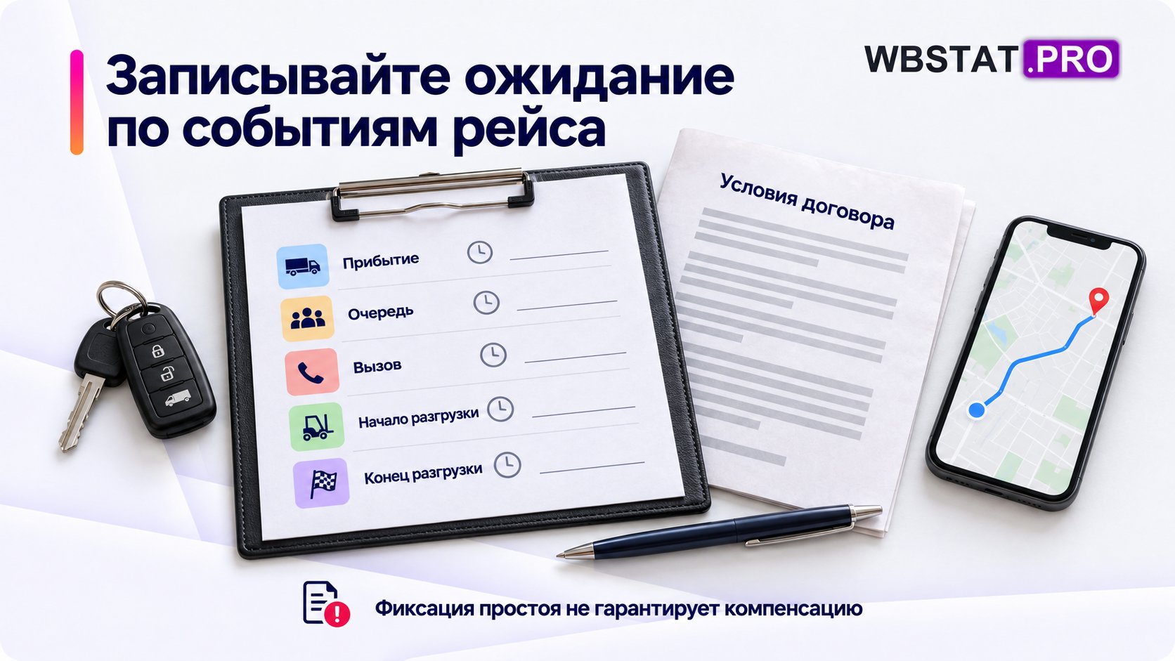 Журнал событий рейса и договорные условия подтверждения простоя