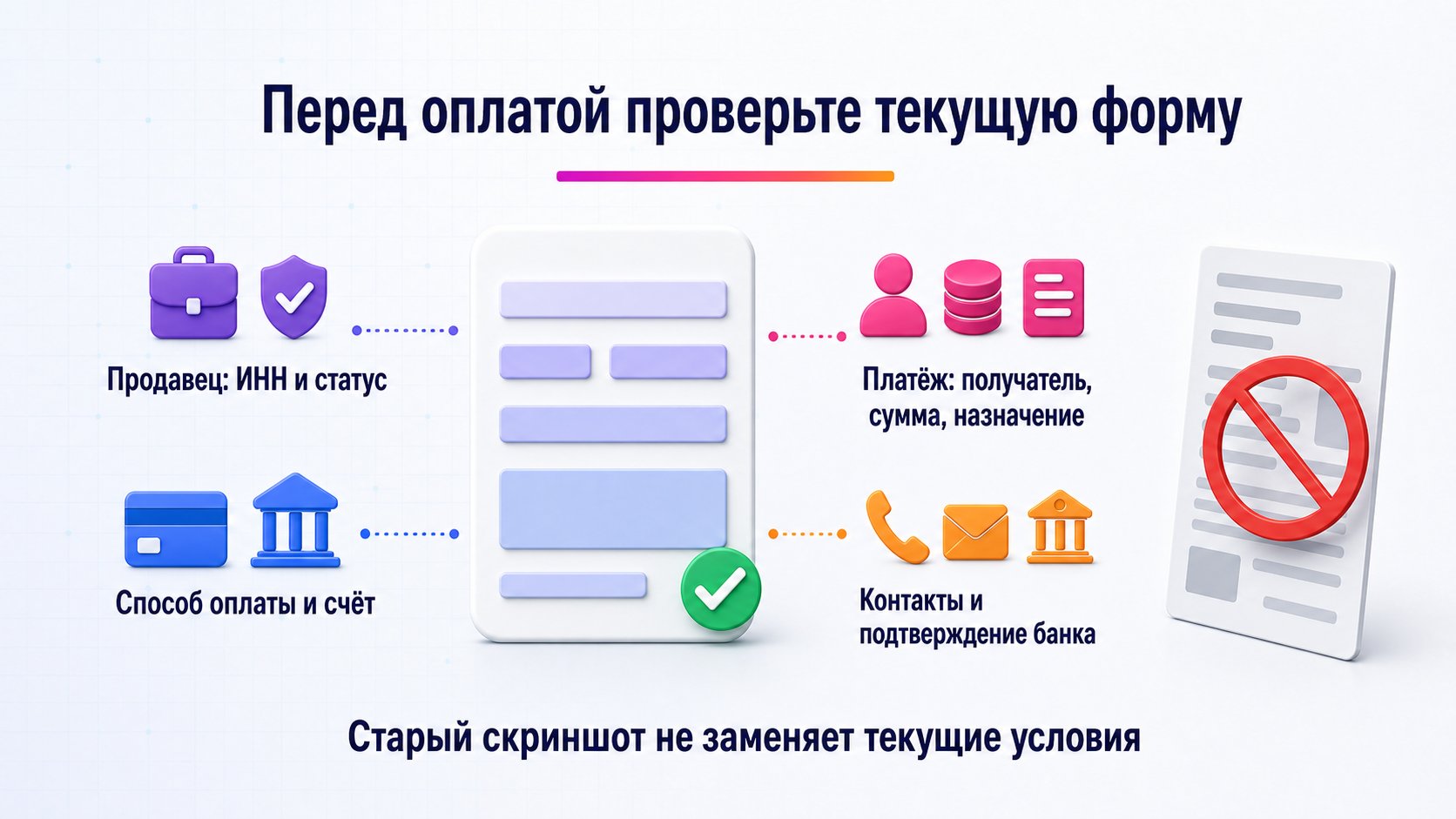 Что проверить перед оплатой регистрации Wildberries — До перевода сверьте продавца, актуальные реквизиты и сумму, допустимый способ оплаты, свои контакты и возможность получить банковское подтверждение.