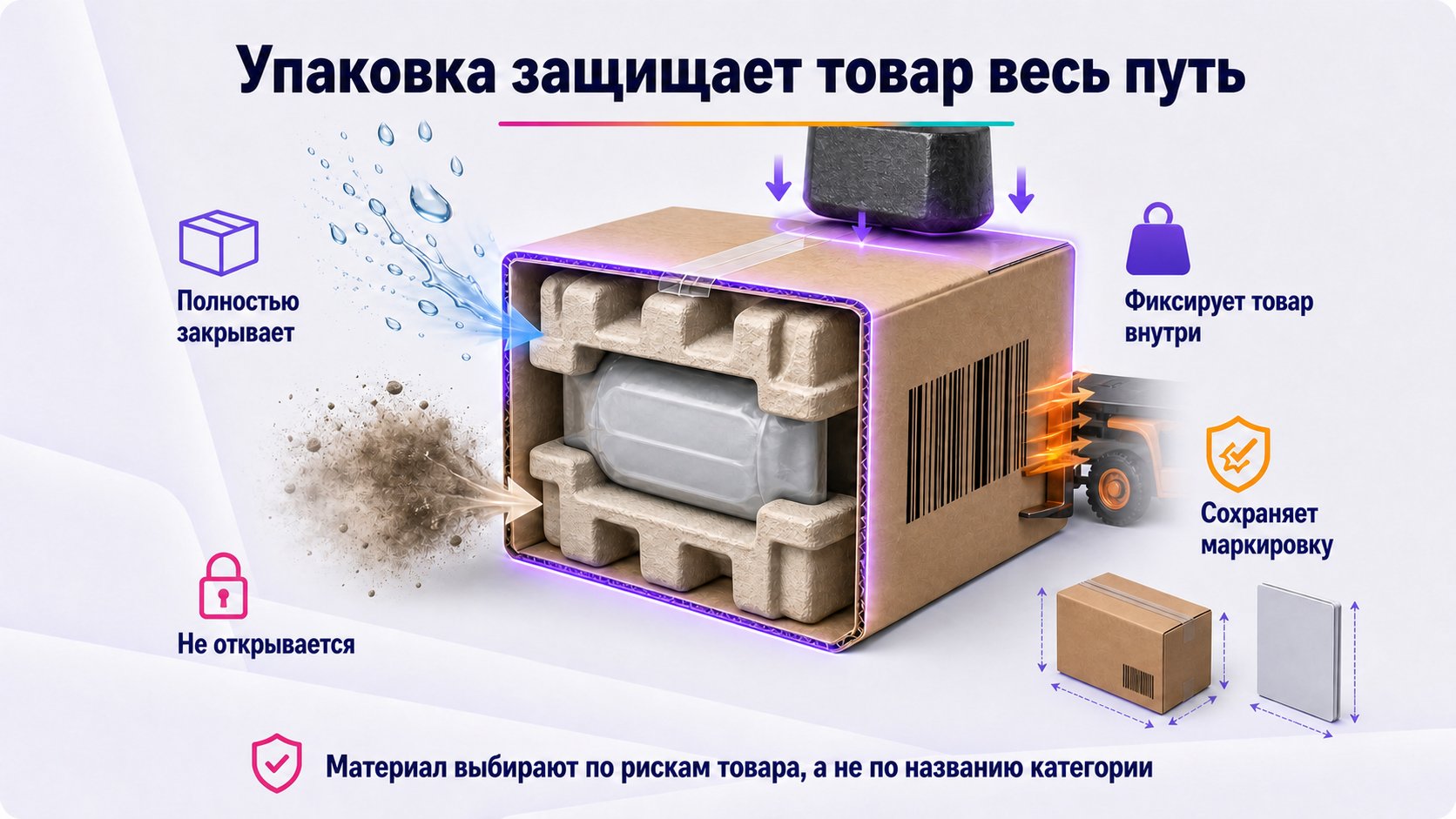 Каким общим требованиям должна отвечать упаковка товара для Wildberries — Надёжная упаковка закрывает и фиксирует товар, выдерживает перевозку и сохраняет читаемую маркировку.