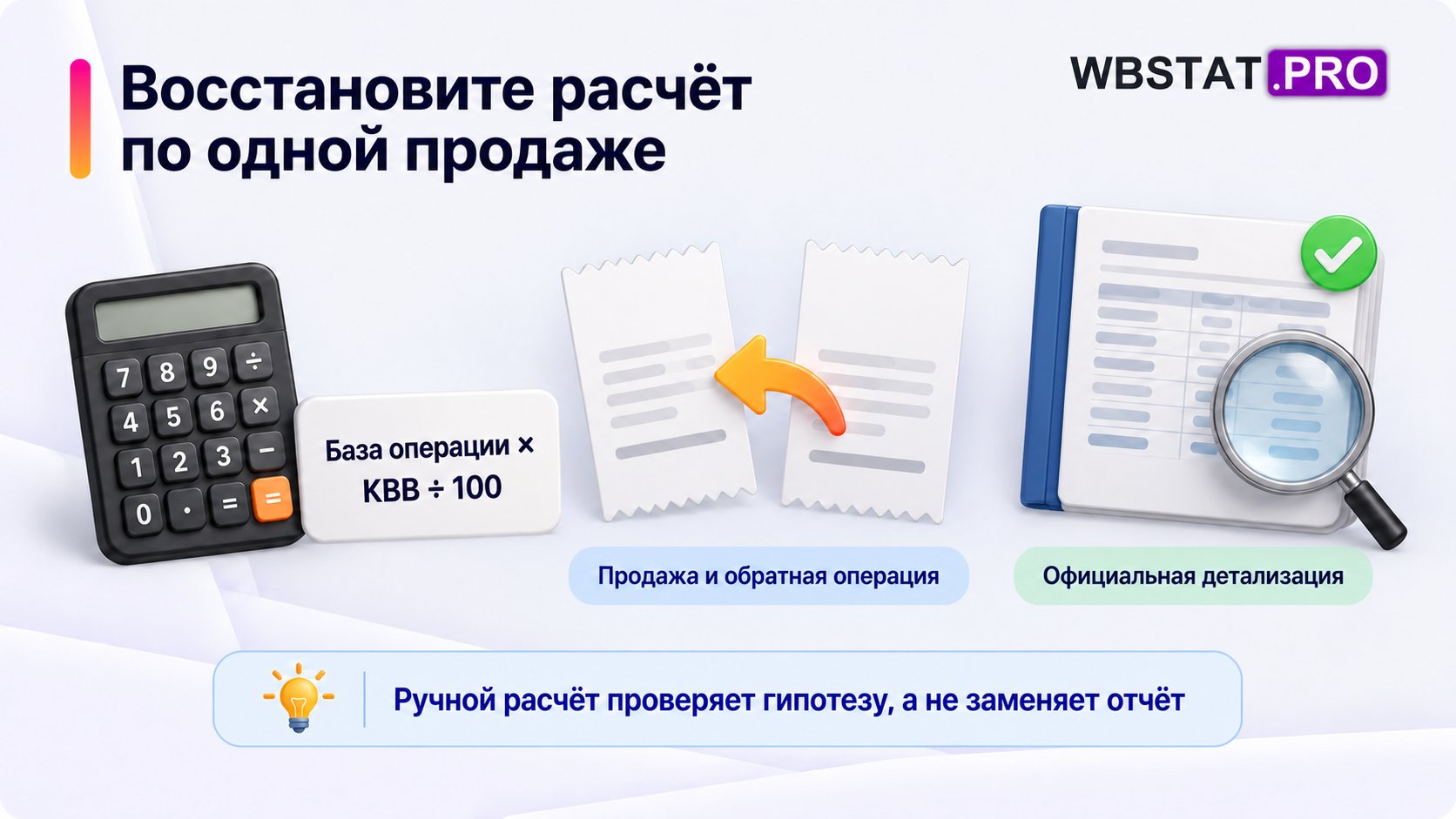 Формула предварительного расчёта комиссии и сверка связанных операций с детализацией.