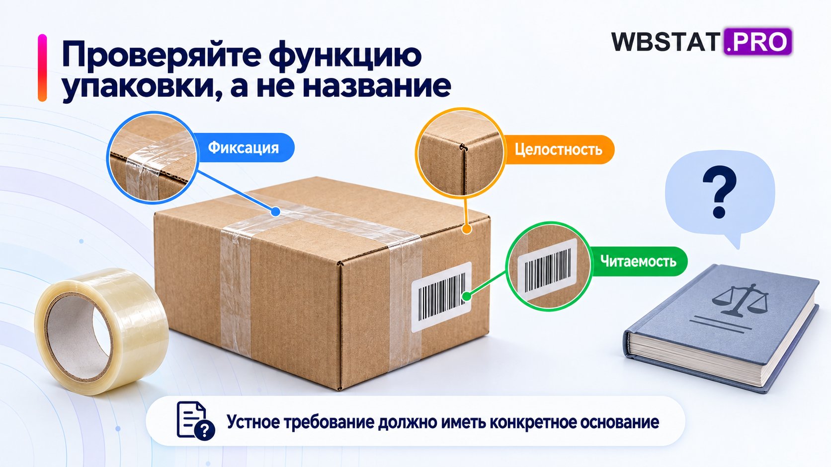 Фиксация, целостность и читаемость как проверяемые свойства упаковки