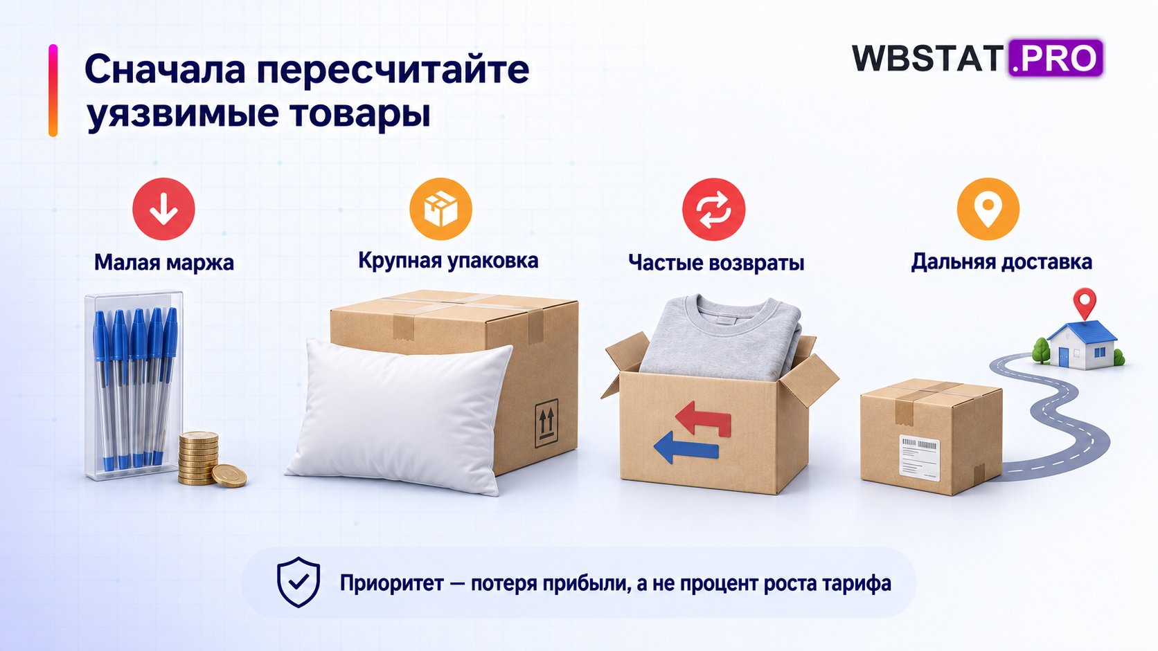 Четыре группы товаров, чувствительных к росту логистических расходов.