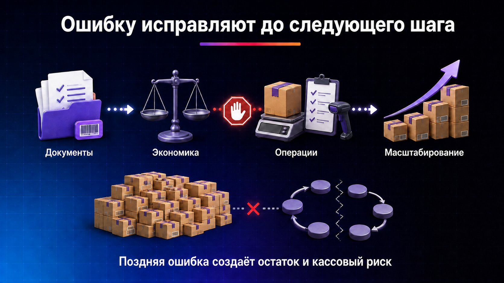 Какие ошибки чаще всего ломают старт — Проверяйте документы, полную экономику, выполнимость операций и прибыль до масштабирования — поздняя ошибка превращается в остаток и кассовый риск.