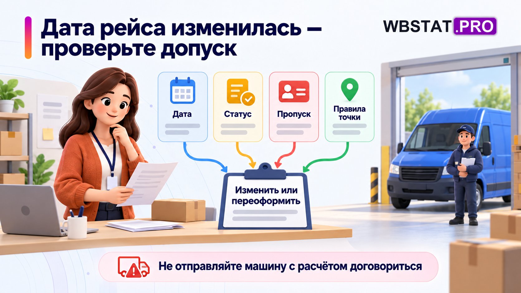 Проверка даты, статуса и пропуска до переноса рейса