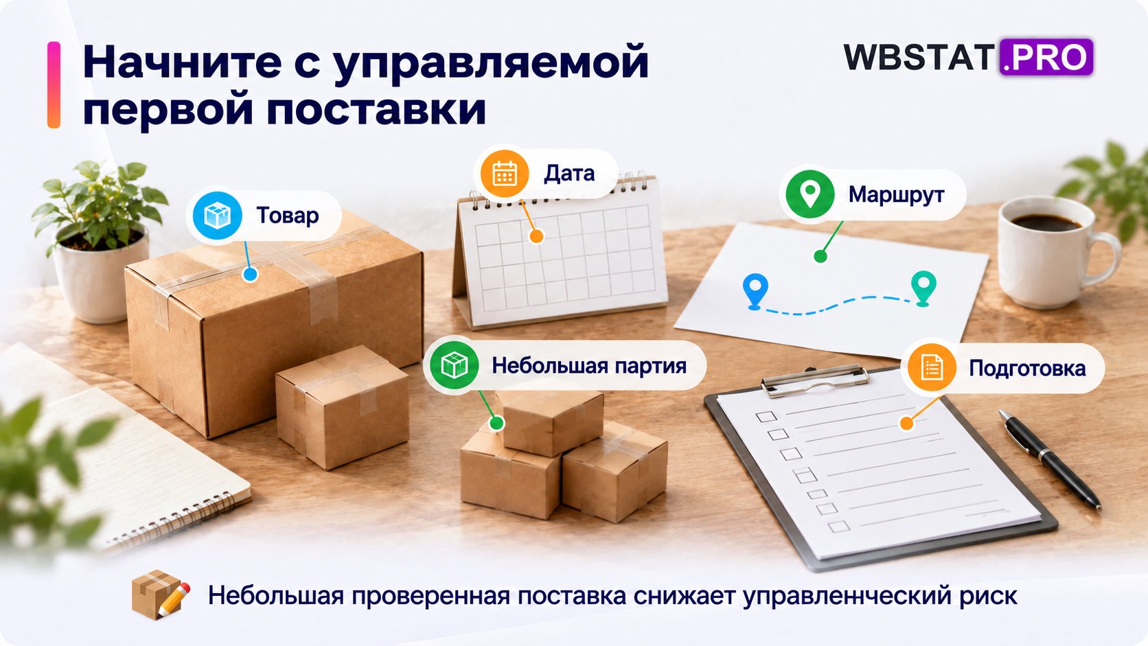 Для первой поставки проверяют совместимость товара, дату, маршрут, небольшой объём и подготовку.