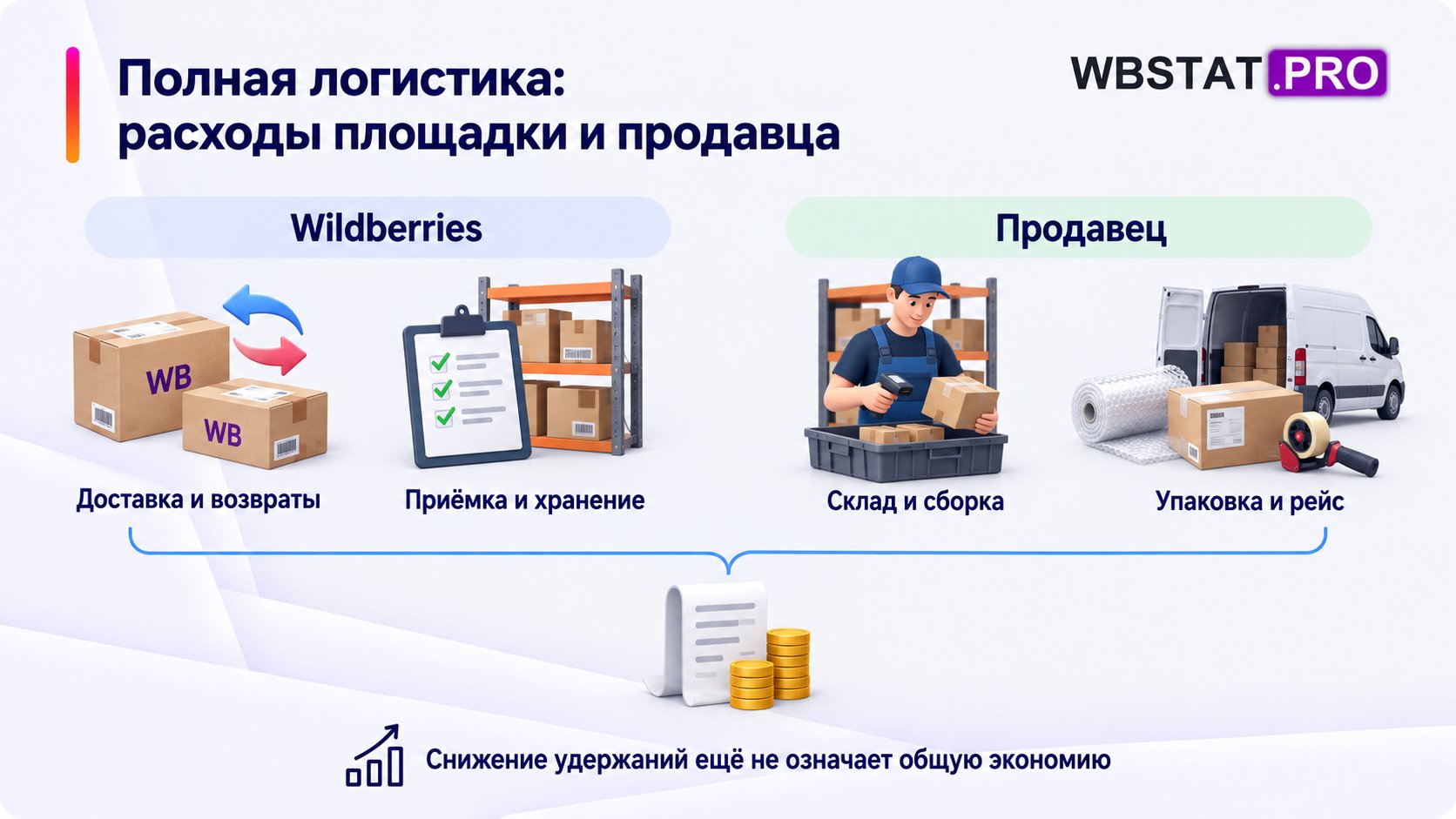 Две составляющие полной логистики: операции Wildberries и собственный процесс продавца.