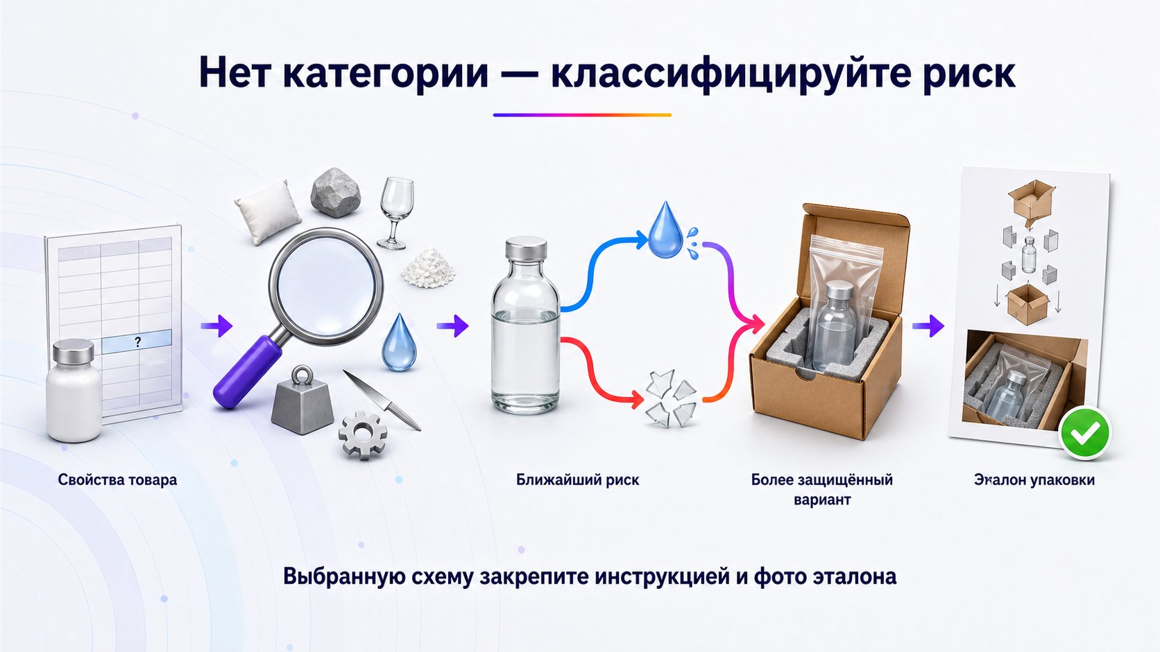 Как упаковать товар, которого нет в таблице категорий Wildberries — Разберите товар по физическим свойствам, примените общие требования и более защищённый сценарий ближайшего риска.