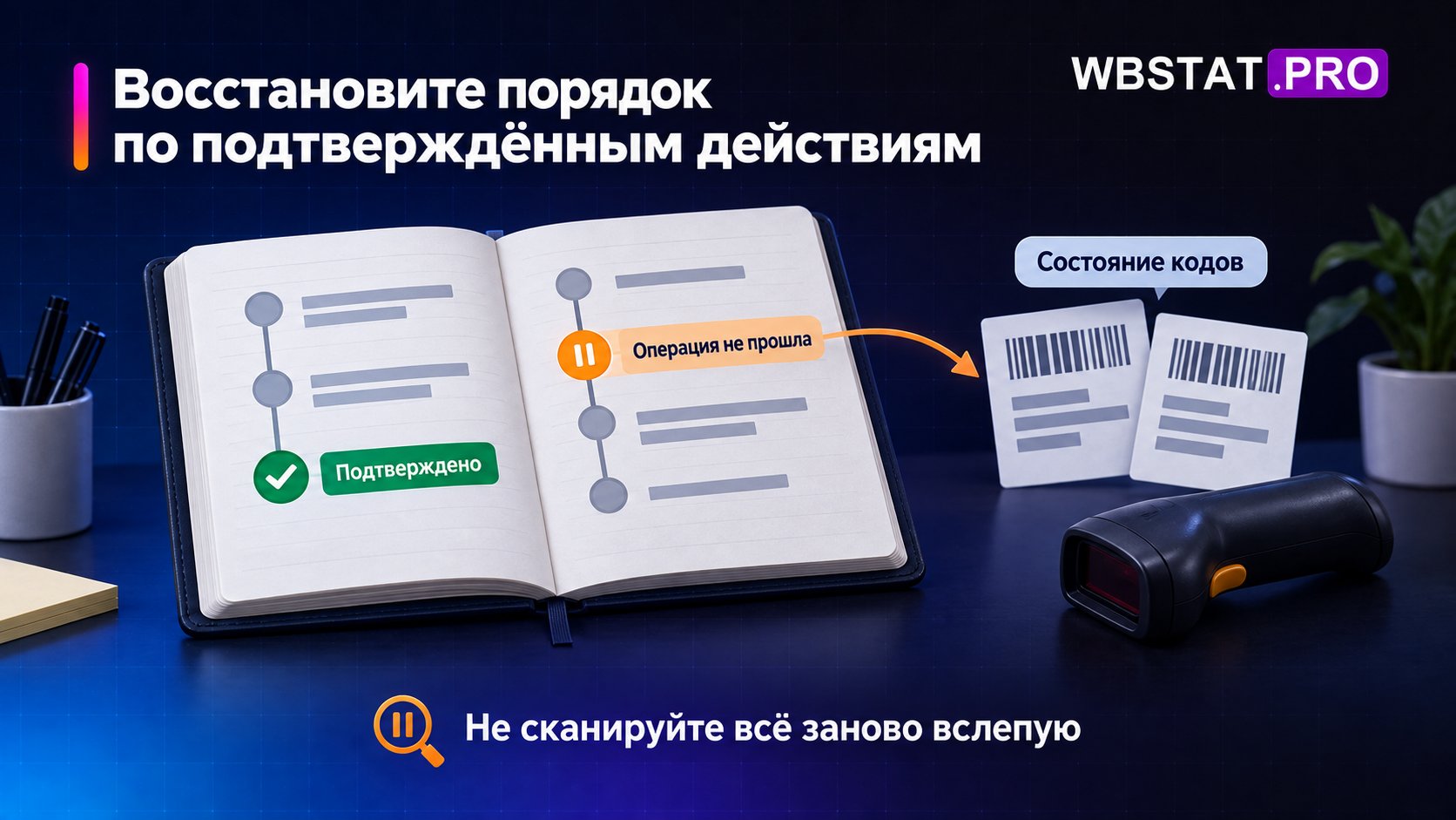 Последнее подтверждённое действие и проверка состояния кодов перед повтором