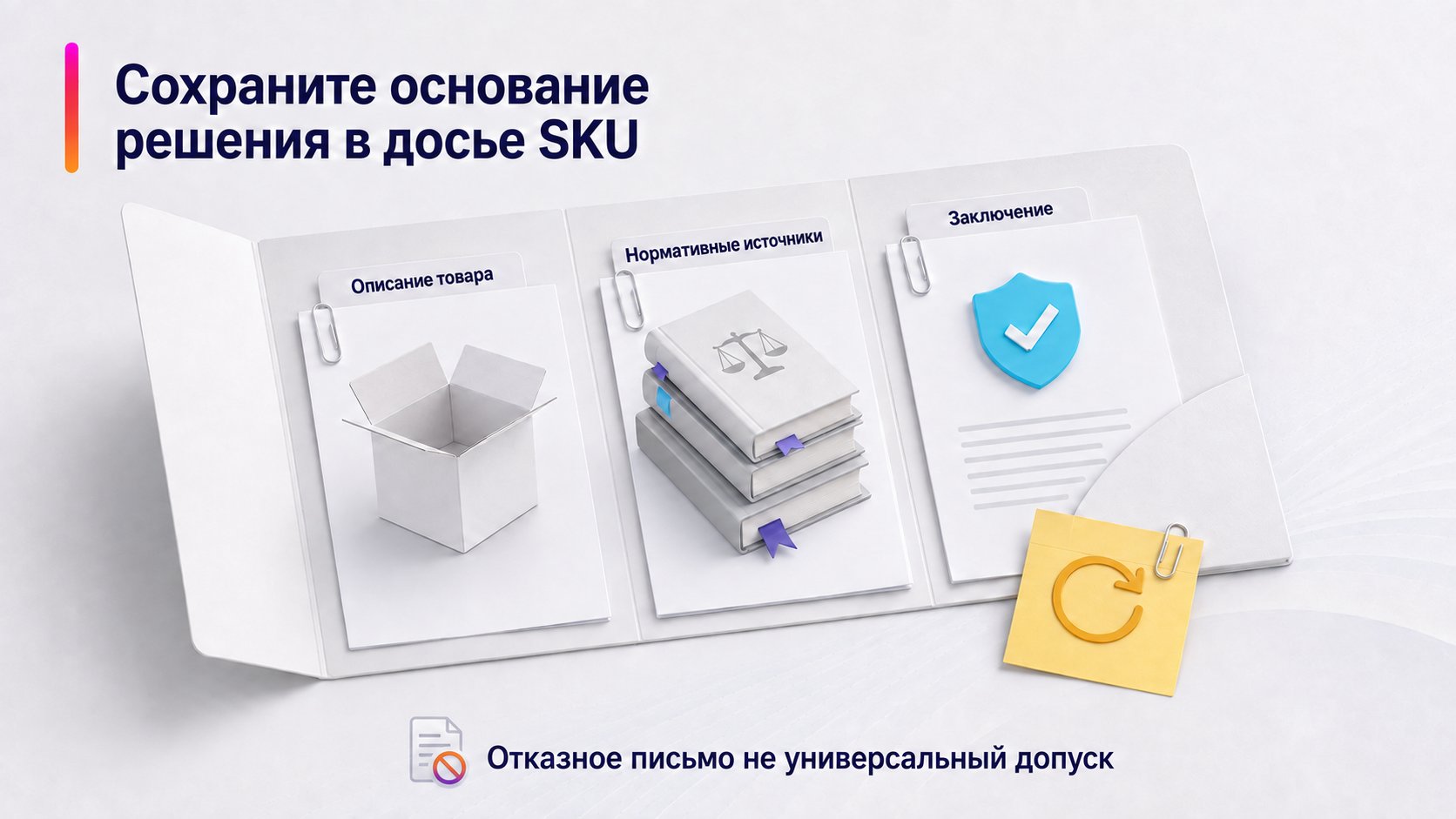 Что подтверждает отсутствие обязательной сертификации — Сохраните основание решения в досье SKU