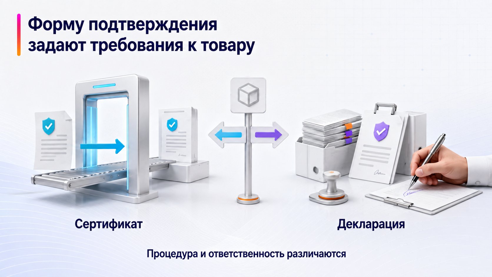 Чем сертификат соответствия отличается от декларации — Форму подтверждения задают требования к товару