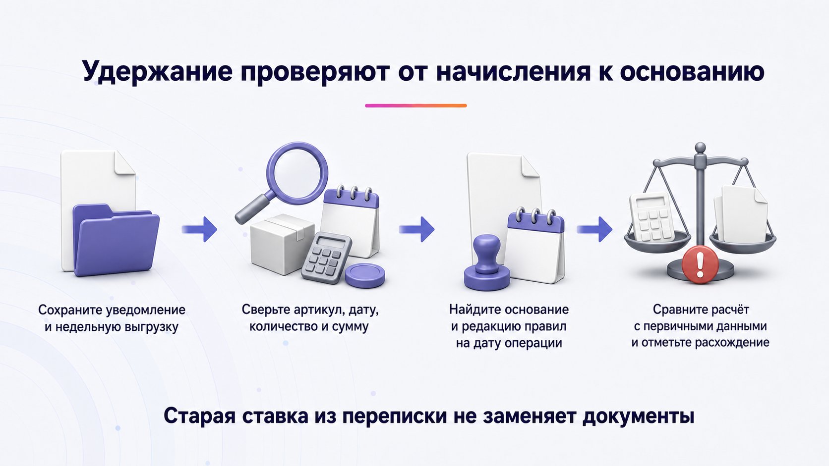 Как проверить основание и сумму удержания за самовыкуп — Сначала идентифицируйте начисление, затем сверьте реквизиты, найдите действовавшее основание и только после этого проверяйте расчёт по первичным данным.