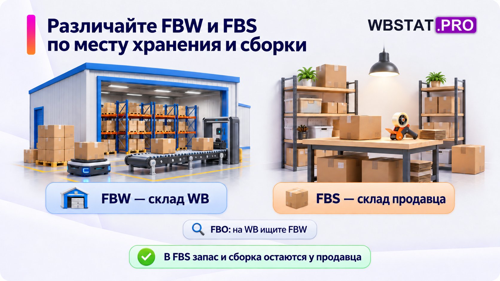 Сравнение FBW со складом WB и FBS со складом и сборкой продавца.