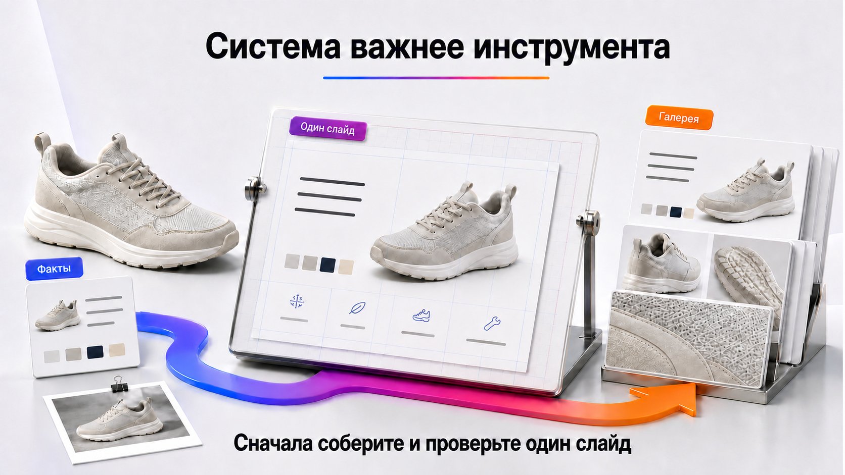 Можно ли сделать инфографику самостоятельно — Можно, если есть качественные исходные фотографии, точные данные о товаре и навык работы с простым графическим редактором. Начните с сетки, нескольких размеров текста и ограниченной палитры. Сначала соберите один слайд и проверьте его в уменьшенном виде, затем переносите систему на галерею.