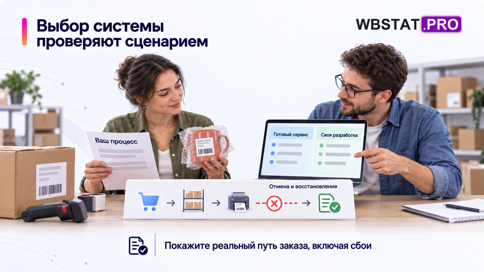 Готовый сервис и свою разработку сравнивают на реальном процессе и поддержке.; Проверяют не список функций, а заказ, резерв, ярлык, отмену и восстановление.