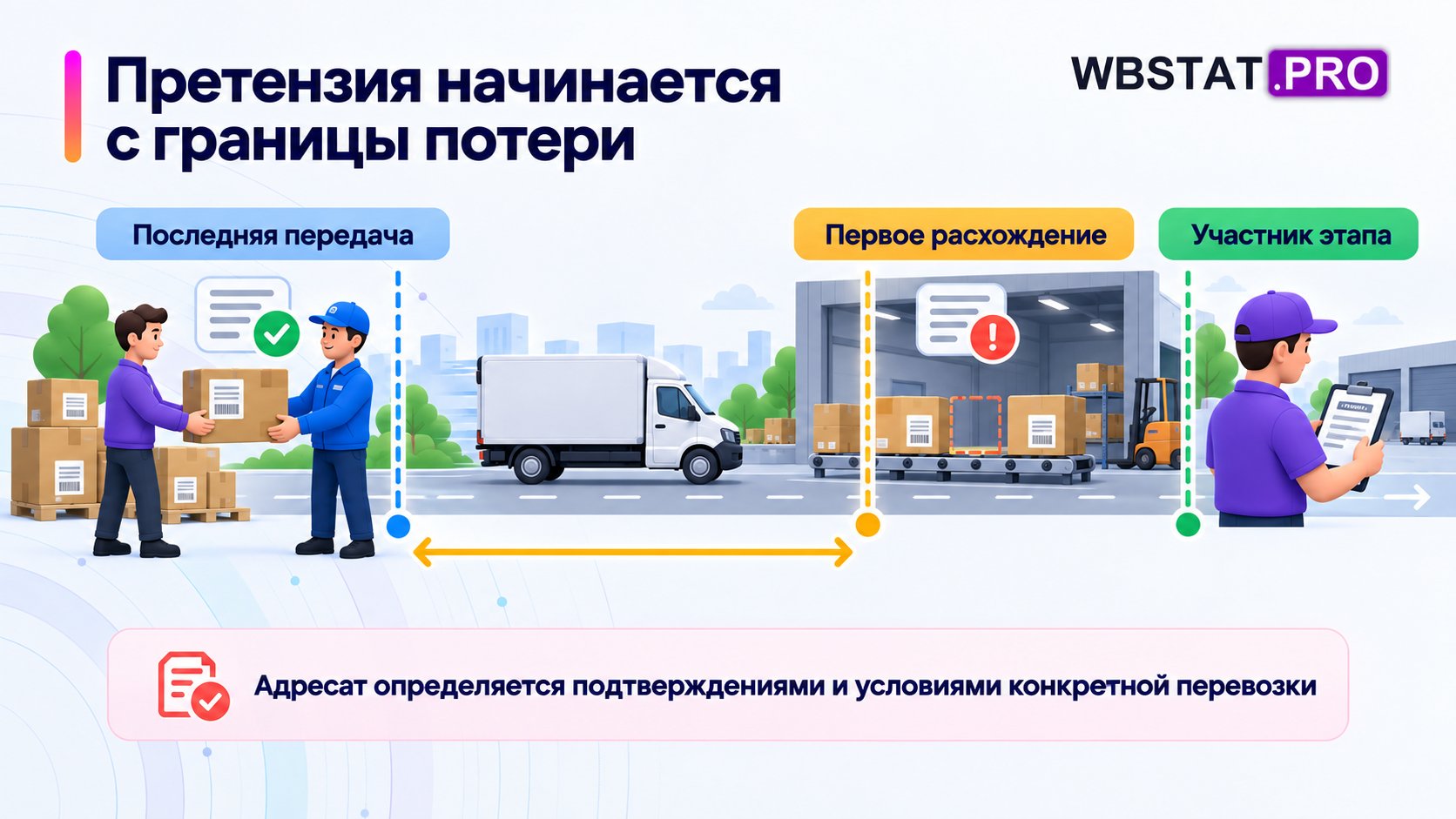 Сначала находят последнюю подтверждённую передачу без замечаний и первую точку расхождения.; Обращение адресуют участнику соответствующего этапа с подходящими доказательствами.
