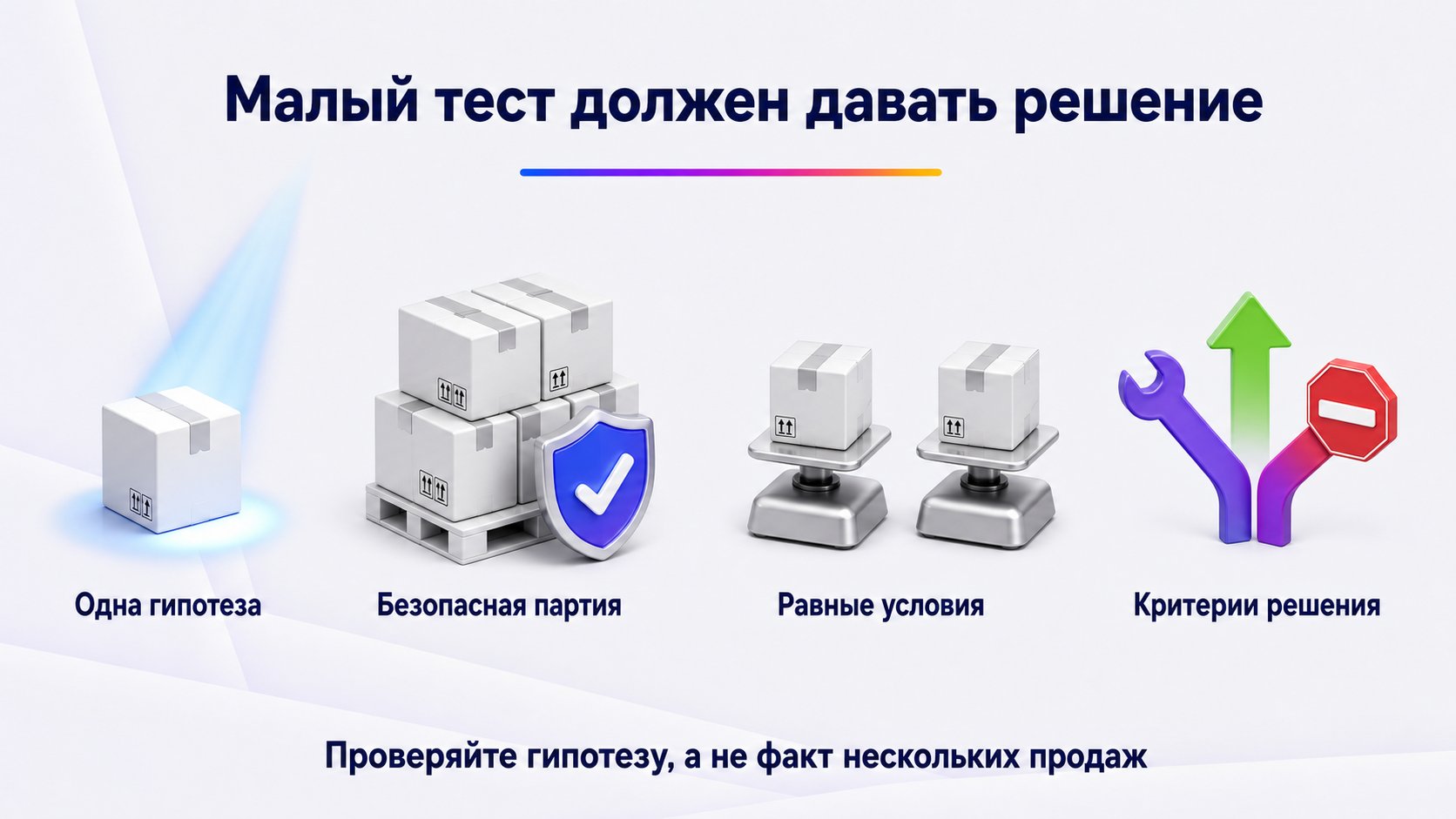 Как провести тест ниши Wildberries без крупной закупки — До запуска зафиксируйте гипотезу, безопасную партию, сопоставимые условия и критерии решения.