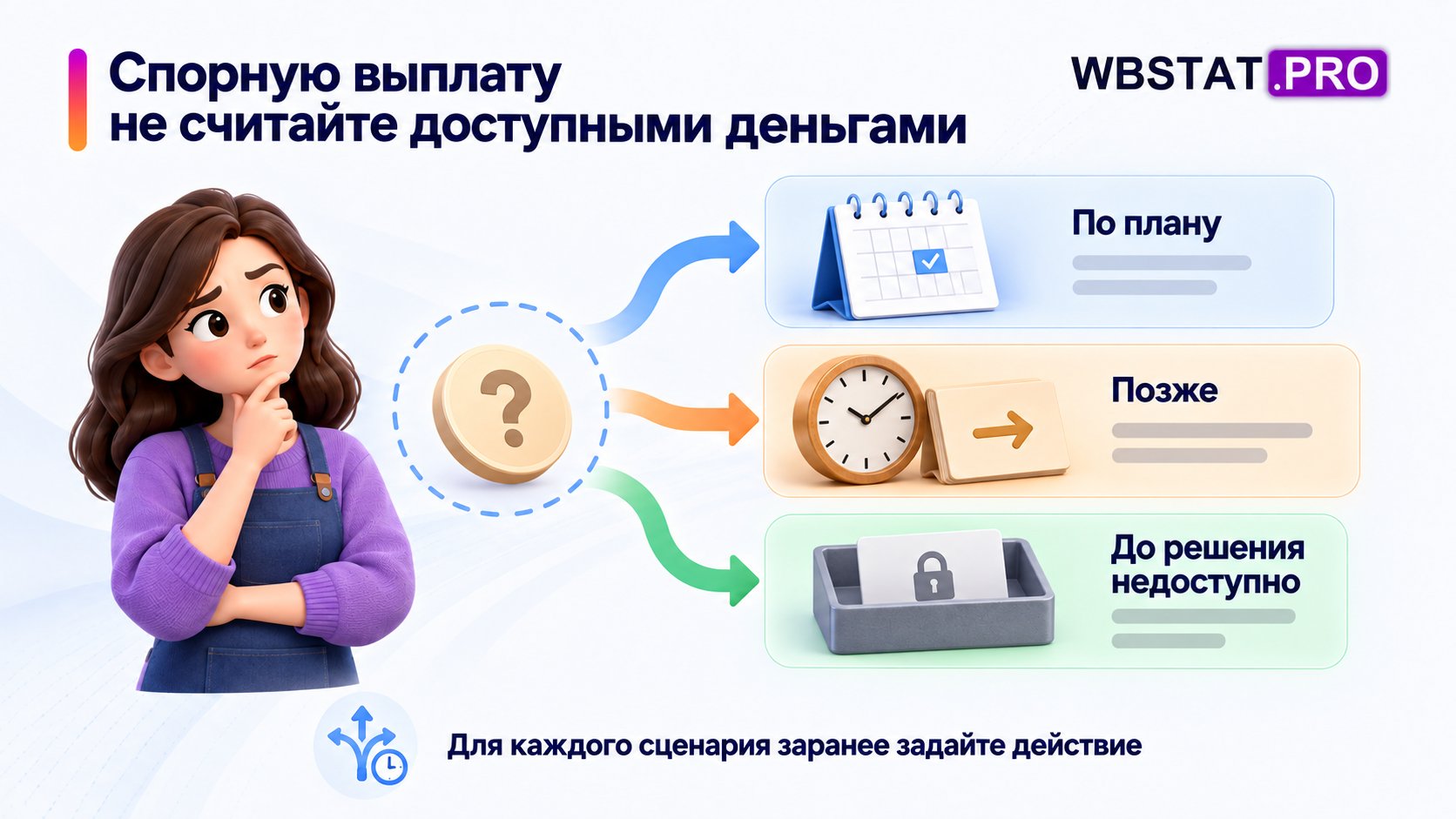 три сценария доступности спорных денег