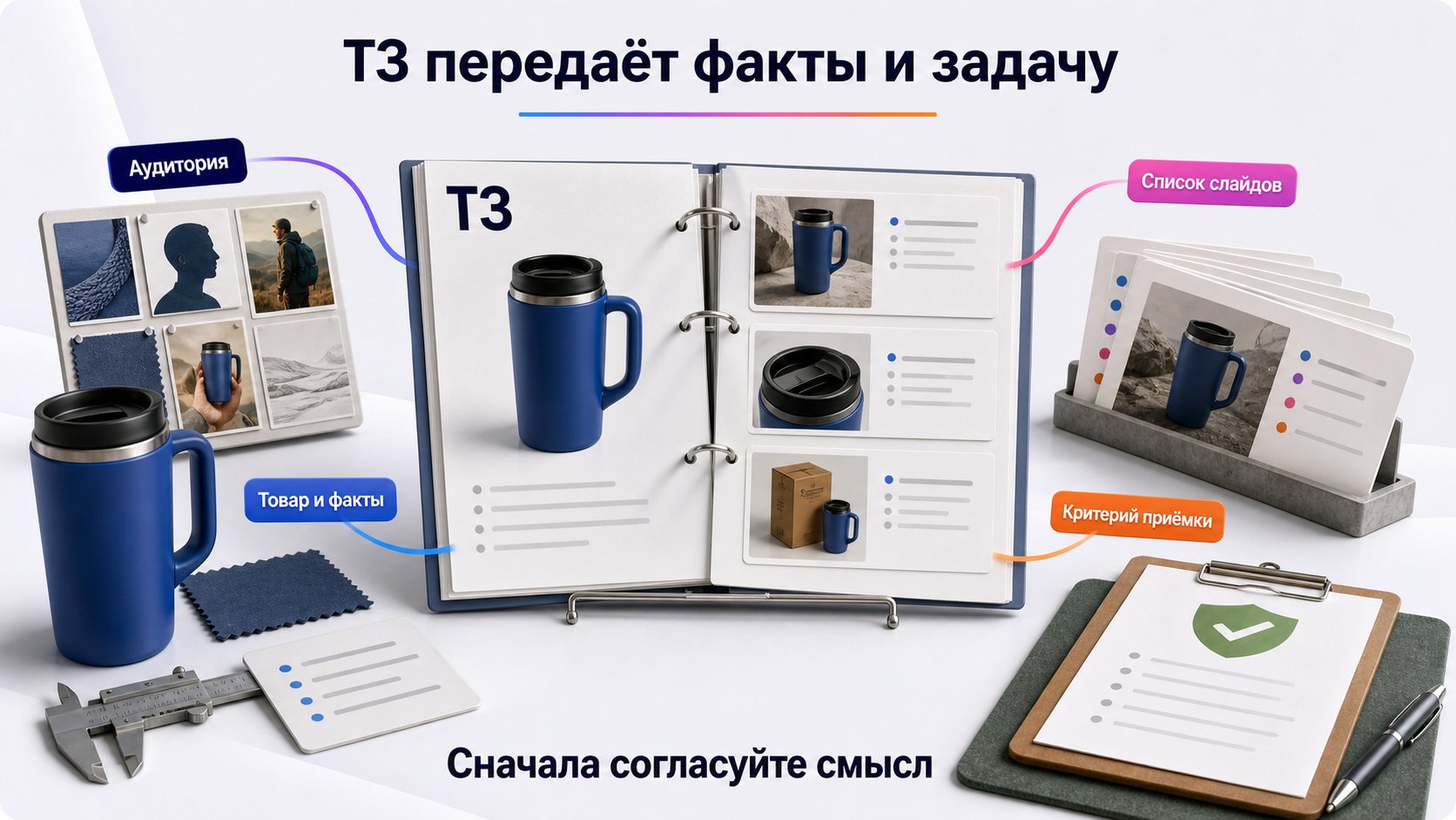 Как составить техническое задание дизайнеру — Техническое задание должно передавать факты и задачу, а не только пожелание «сделать ярко». Включите: