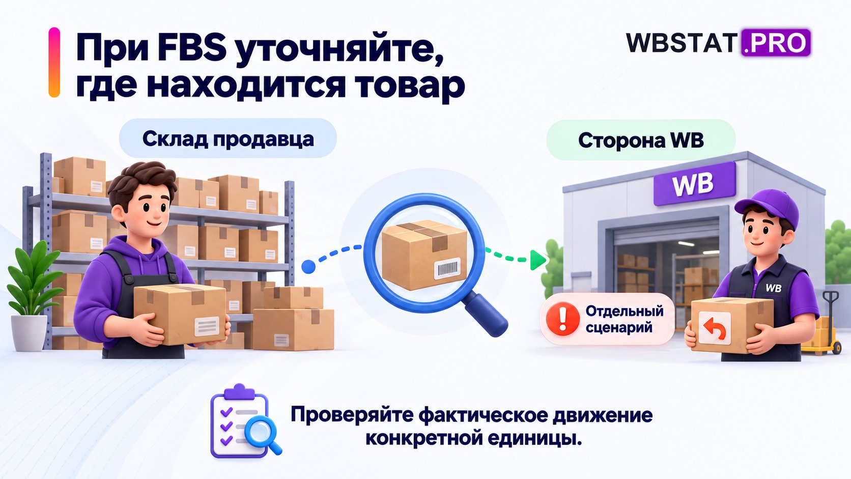 Обычный остаток FBS на складе продавца и отдельная единица на стороне Wildberries.