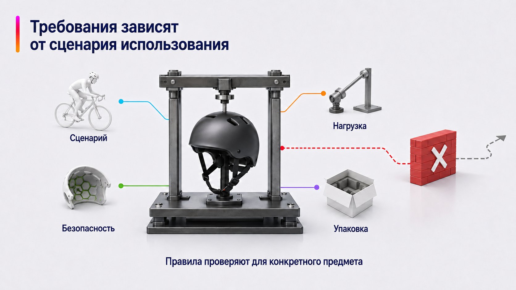 Как продавать спортивные товары на Wildberries — Требования зависят от сценария использования; Сценарий — Нагрузка — Безопасность — Упаковка