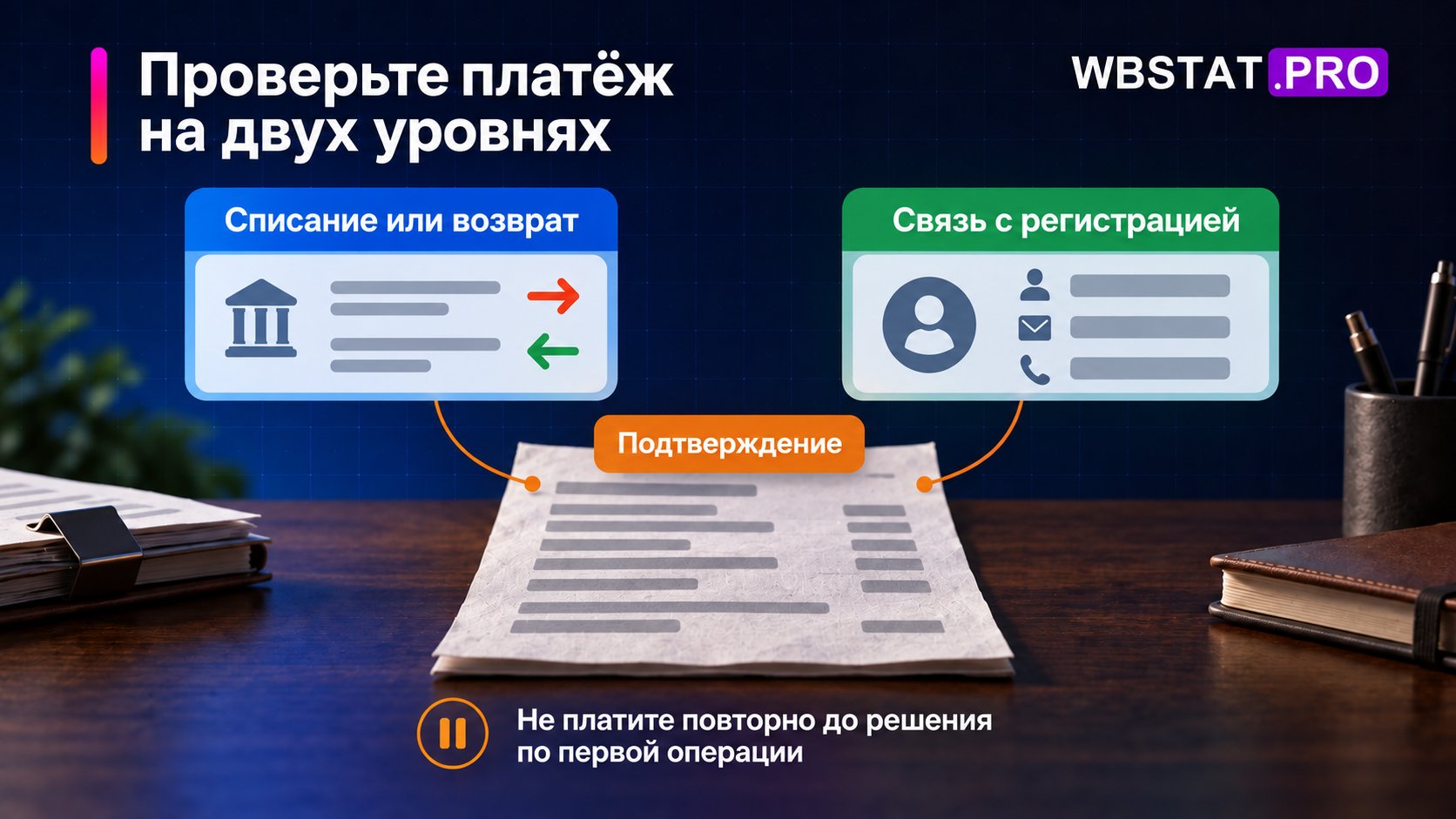 Банковский статус и связь с регистрацией проверяются отдельно по одной операции.