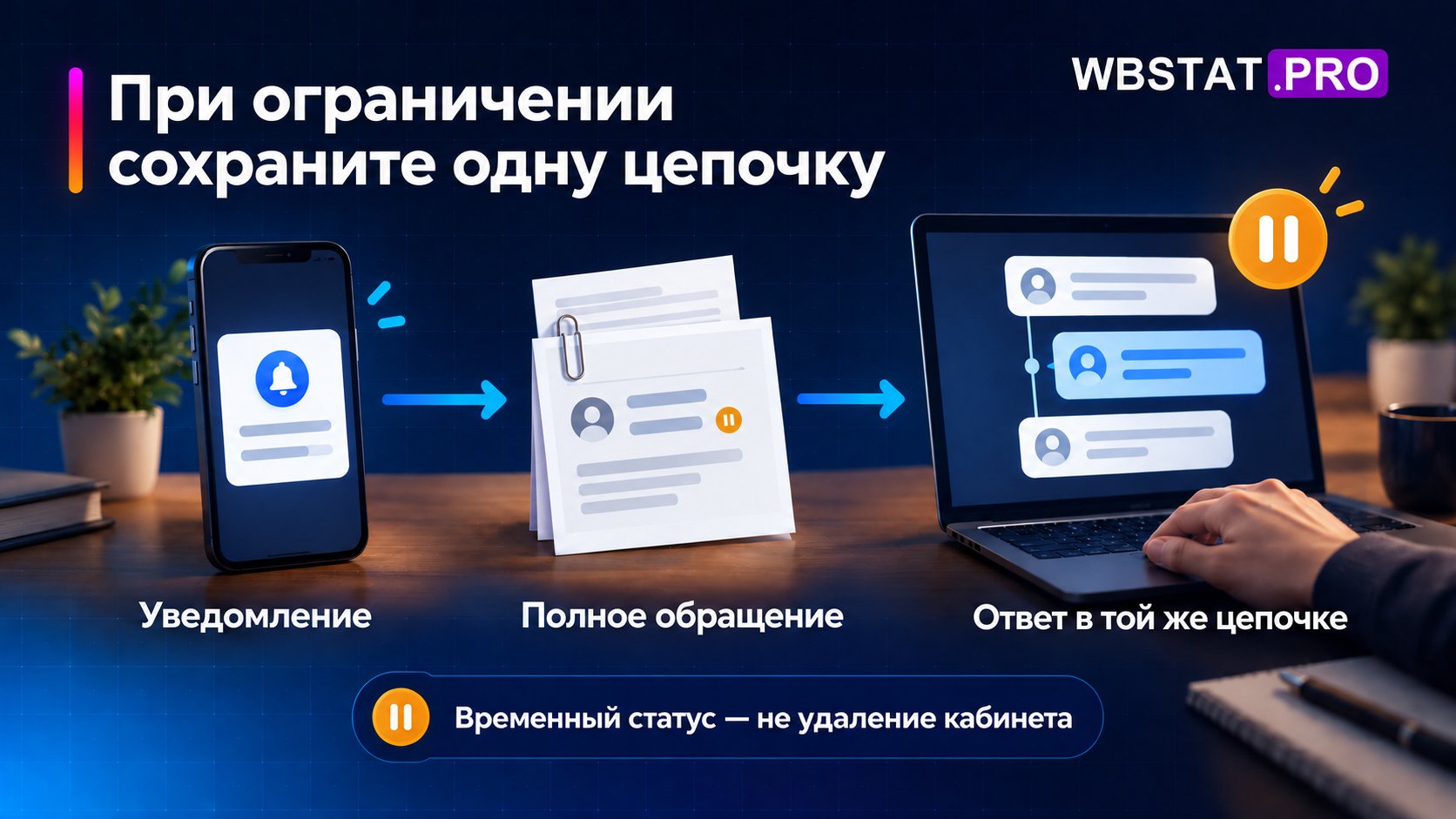 Уведомление и доказательства связаны с одним последовательным обращением.