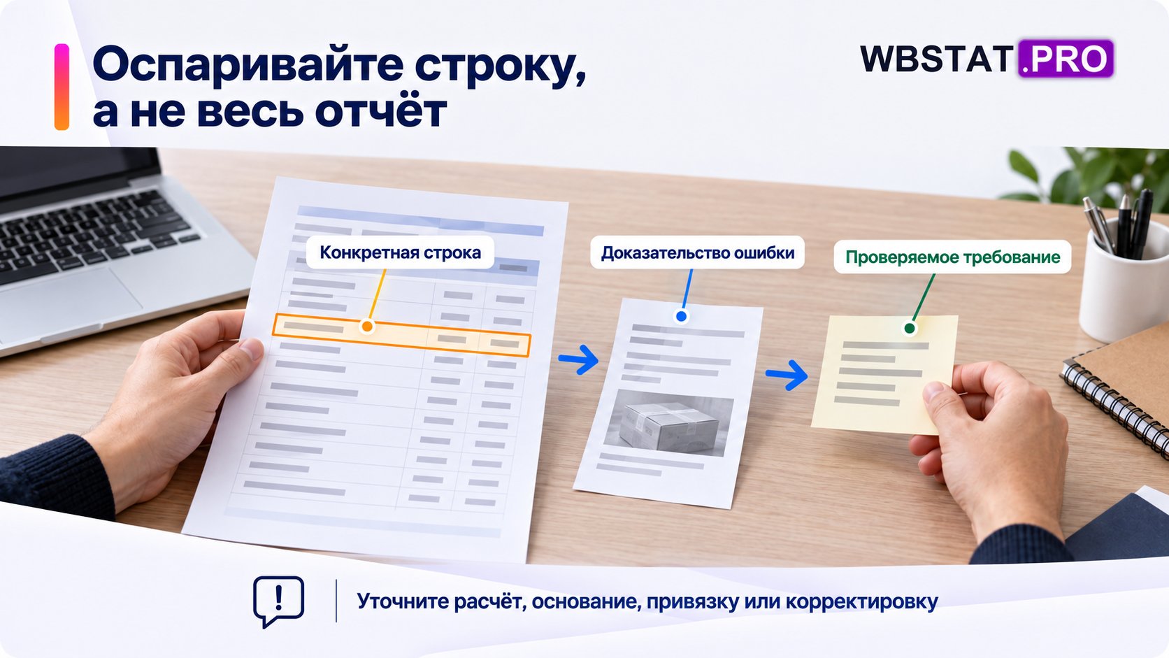Руки связывают одну строку с доказательством и требованием.