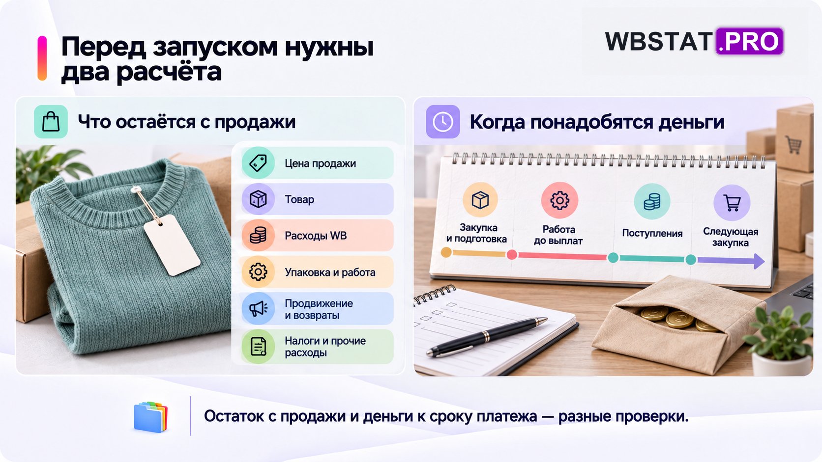 Расходы одной продажи и последовательность платежей и поступлений перед запуском.
