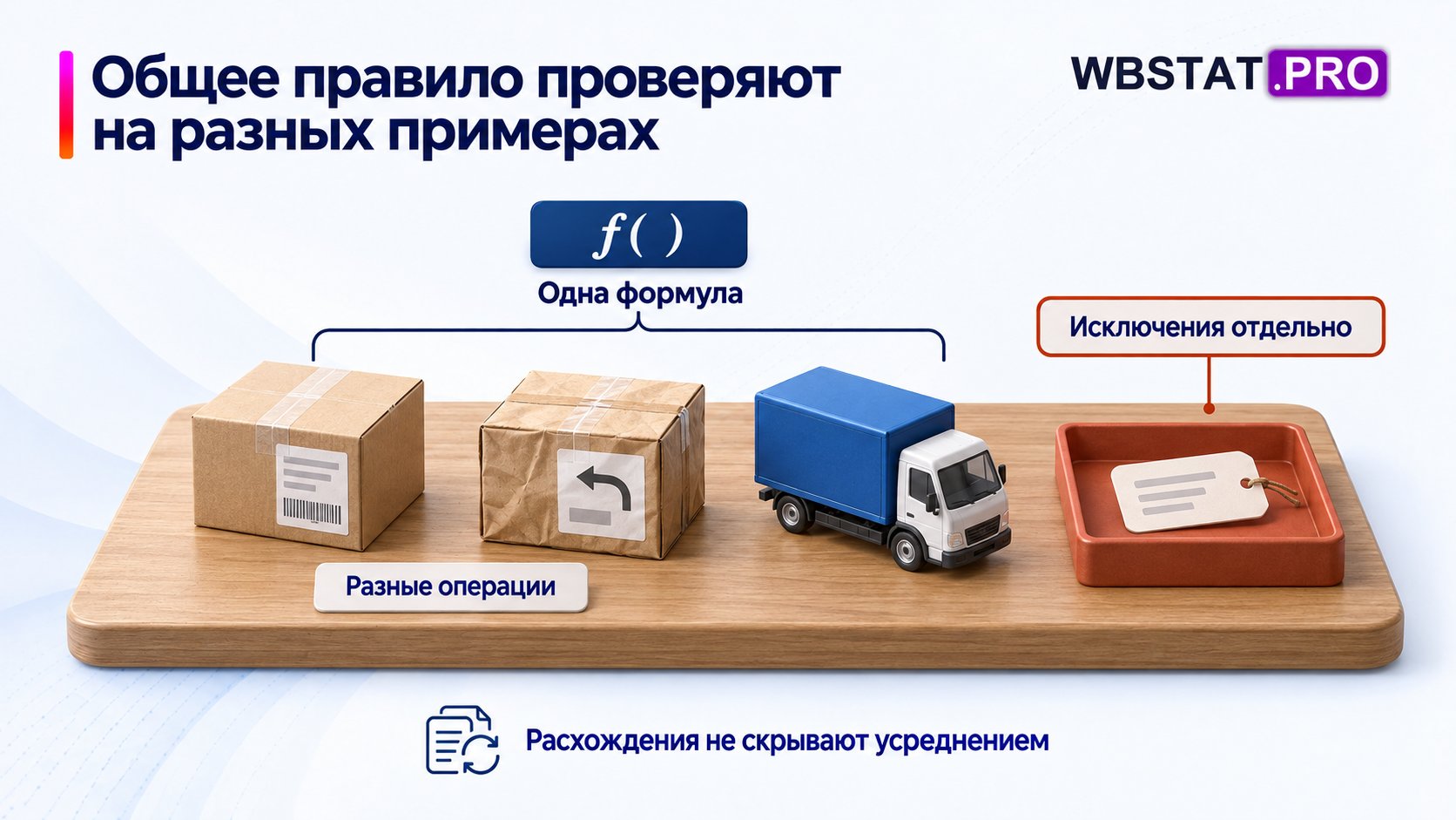 Правило проверяют на разных примерах, затем массив; исключения не усредняют.