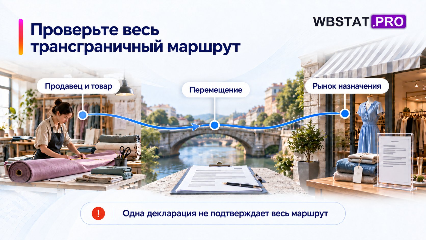 Товарный маршрут соединяет продавца, перемещение и требования рынка назначения.