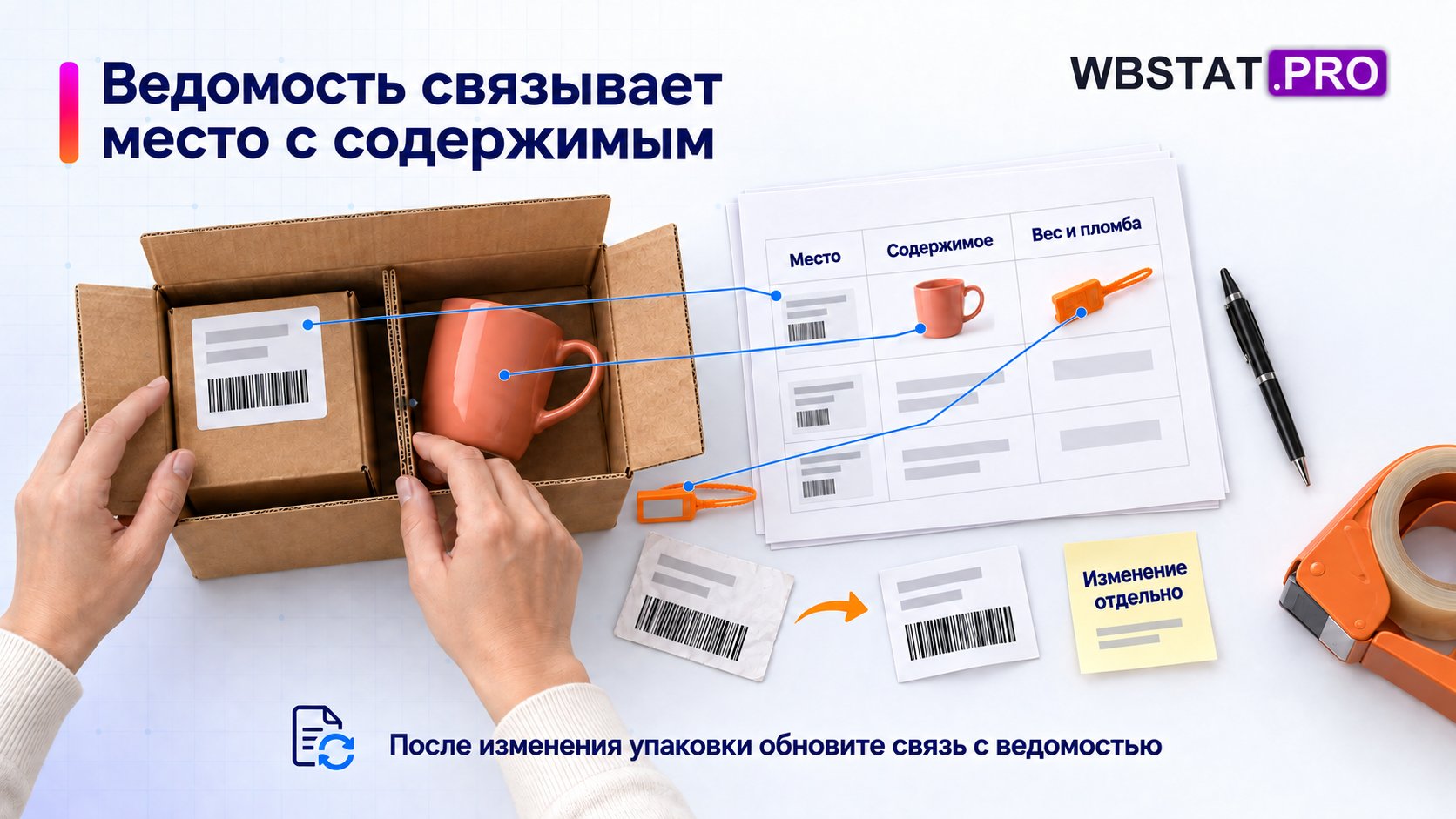 Ведомость позволяет восстановить содержимое конкретного пропавшего места.; Замена короба после фиксации требует отдельного изменения и повторной проверки.