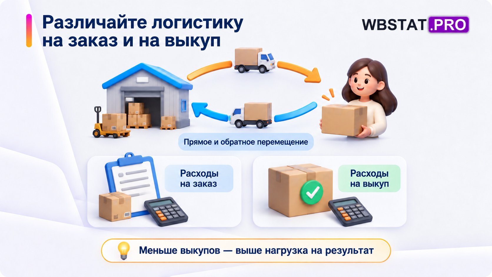 Прямое и обратное перемещение учитываются при сравнении логистики на заказ и на выкуп.