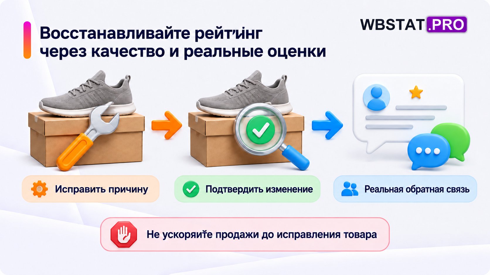 Исправление причины и подтверждение изменения предшествуют реальной обратной связи.